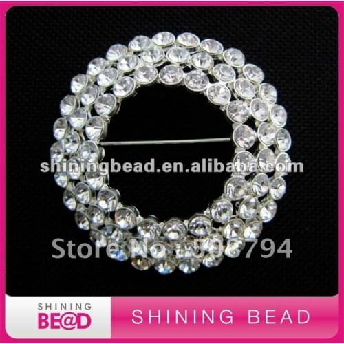 Three rows rhinestone brooch for wedding decoration,free shipping,fashion jewelry brooch for garment decoration,new brooch