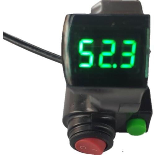 Universal Electric Bicycle Thumb Throttle LED Voltage Digital Display 12-99V Ebike Scooter Twist Throttle Display Switch Handle