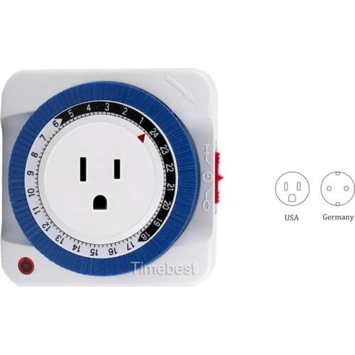 Factory Price US EU Plug Mechanical Timer Greenhouse Grow Kit Socket Timer