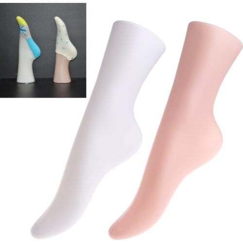 Female Plastic Foot Sock Display Mold Short Stocking Shoes Mannequin Holder New X7JB