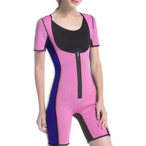 Women Full Body Shaper Slimming Weight Loss Sauna Suit Sexy Corset Bodysuit Leg Waist Trimmer Zip Front Shapewear S-3XL