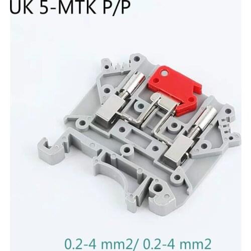 10pcs Phonex Type UK 5-MTK Din Mount Universal Wiring Conductor Connector 24-12AWG Thin Modular Screw Terminal Blocks UK5MTK P/P