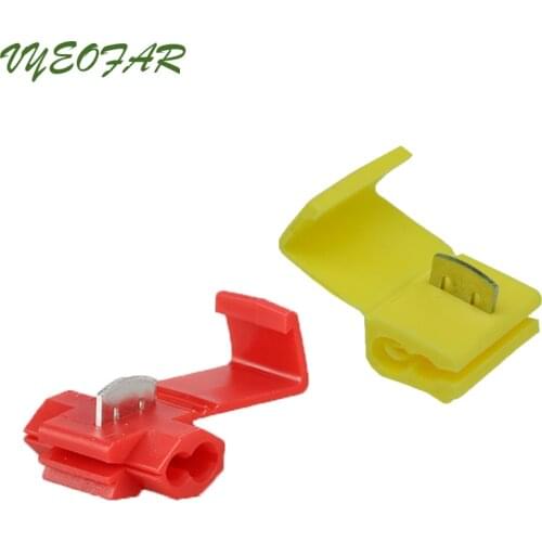 20pcs Electrical Spade Terminals Crimp Terminal Wire Connector 10-22AWG 0.5-6mm Scotch Lock Quick Splice Wire Connector