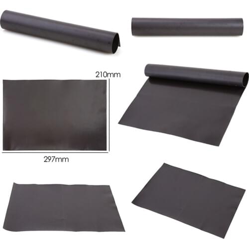 21x29.7cm Rubber Magnet Sheets Black Magnetic Mats for Refrigerator Photo Pictures Cutting Dies Crafts Storage One Side 0.5mm