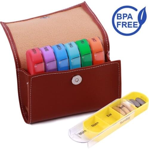 28 Squares Weekly 7 Days Tablet Pill Box Holder Medicine Storage Organizer Container Case Wallet Medicine Box Travel Case Hot