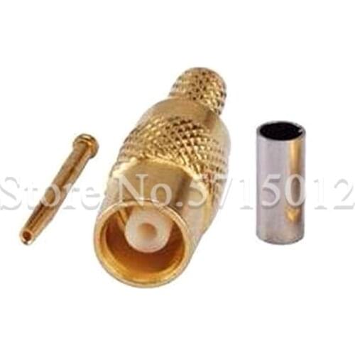 5pcs MCX-K1.5 RF Coaxial Crimping Connector MCX Famale Head Famale Needle Converter For Connect RG316 RG174 Cable Adaptor