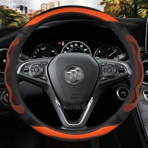 Microfiber Leather Car Steering Wheel Covers Interior Accessories 38cm for Buick lacrosse Excellet Verano Regal Car Styling