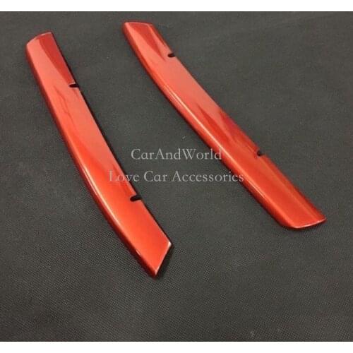 Car-Styling Accessories Fit For Mazda CX-5 CX5 2017-2018 Chrome Front Bumper Lower Radiator Grille Trim cover strips 2pcs