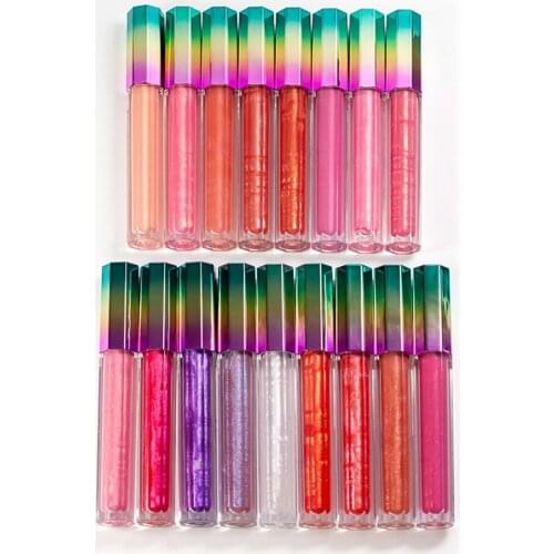 Diamond Moisturize Lip Glaze Private Label Cosmetics Put Your Own Logo Pearl Lipgloss Bulk Custom Logo Shimmer Glitter Lip Gloss