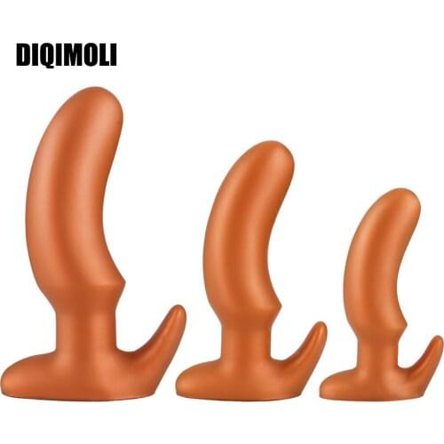 Liquid Silicone Oversized Anal Plug Dildos Soft Anal Dilator Butt Plug Stimulates the Vagina and Anus Massage Prostate Sex Toys