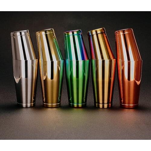 Stainless Steel Boston Shaker Bar Shaker with different Surface Finish -2 Piece Cocktail Shaker, 15-Ounce and 25-Ounce