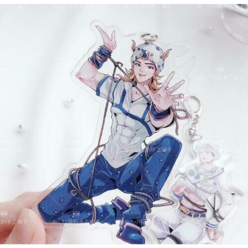 Cosmile JoJos Bizarre Adventure Higashikata Josuke Johnny Acrylic Winder Keychain Limited fashion creative new hot