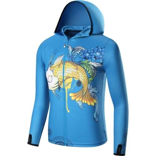 New Men Fishing Clothes Long Sleeve Hooded Tshirt Summer Spring Outdoor Quick Dry Anti UV Sunscreen Clothing Angler Fisherma