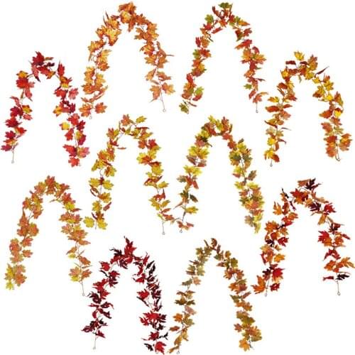 175cm Artificial Plastic Plants Ivy Maple leaf garland tree Fake Autumn leaves Rattan Hanging Vines for Wedding Home Wall Decor