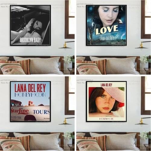 Lana Del Rey Hot Poster Rapper Singer Music Album Canvas Painting Wall Art Posters and Prints Home Decor