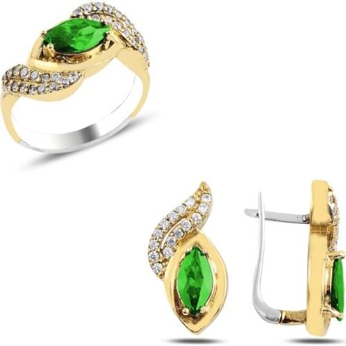 Silver 925 Sterling Zircon Cubic Zirconia Authentic Set