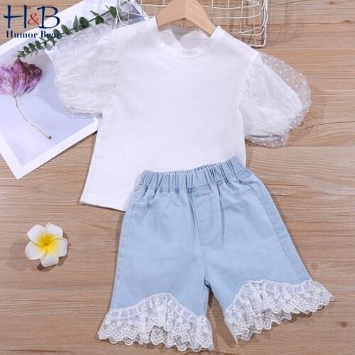Humor Bear Girls Clothes Set New Kids Clothes Suit Children Clothes Stripe Girl Tops+ Pant Fashion Girls Clothing Sets