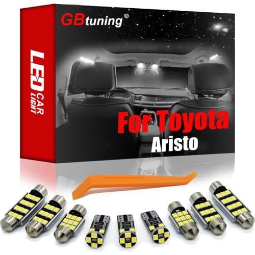 GBtuning Canbus Error Free LED Interior Light Kit For Toyota Aristo 1991-2004 2005 Car Glove box Trunk Bulb Lamp Accessories