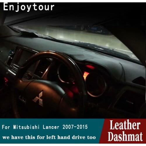 For Mitsubishi Lancer Ex Evo 2007 2008 2009 2010 2012 2013 2014 2015 Leather Dashmat Dashboard Cover Pad Dash Mat Carpet Car RHD