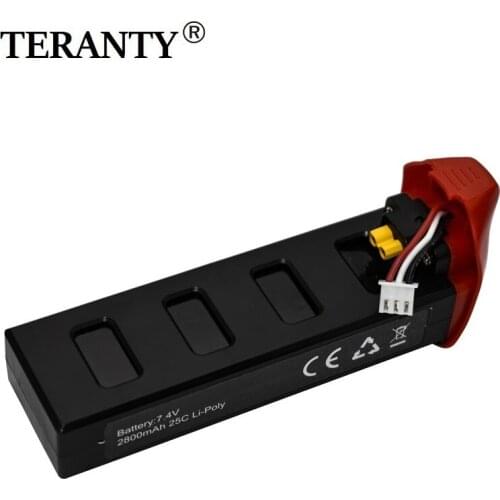 RED For MJX Bugs 2 B2W B2C Battery 7.4V 2800mah 25C Li-po Battery For MJX B2W B2C RC quadcopter drone spare parts