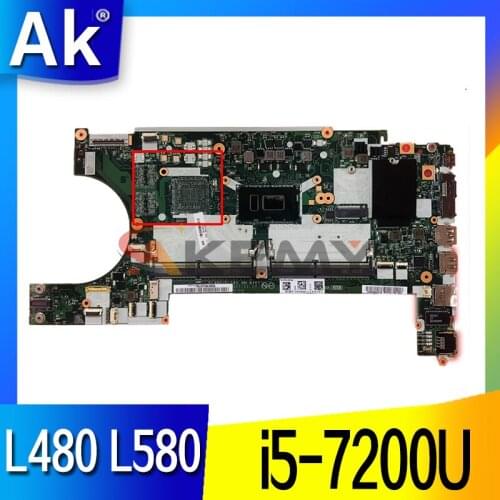 MB FOR Lenovo ThinkPad Laptop Motherboard L480 L580 CPU i5-7200U SR2ZU SR342 I5-7300U SR340 NM-B461 100% probado