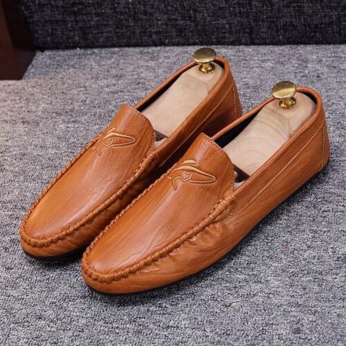 PROWOW Mens Leather casual shoes Loafers Brand Comfortable Men Shoes Outdoor walking shoes fashion Male Shoes zapatos de hombre