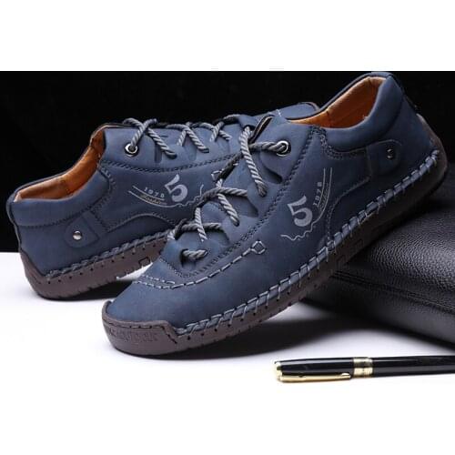 Mens Pure Handmade Shoes Fashion Plus Size Mens Shoes Outdoor Casual Shoes
