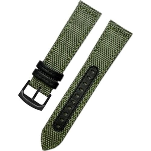 Outdoor sports nylon watchband for S-EIKO SRPC31J1 SSC295J1 mens watch canvas strap 20mm 21mm 22mm black armygreen wristband