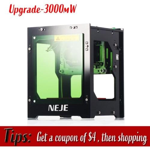 New 2019 NEJE DK-8-KZ 3000mW New High Speed Laser Engraving Machine DIY CNC Laser Engraver Printer Handicraft Wood Burning Tools