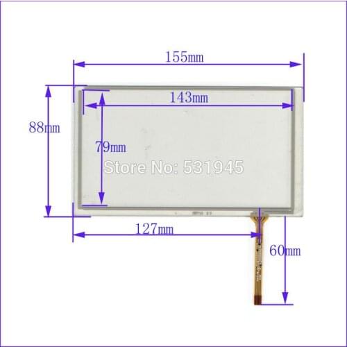 ZhiYuSun New 6.2 Inch Touch Screen 155mm*88mm for 6.2 GPS GLASS 155*88 for tble compatible XWT715 for soling gps touch