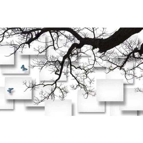 Wallpaper for walls 3 d for living room Simple TV 3D TV background wall