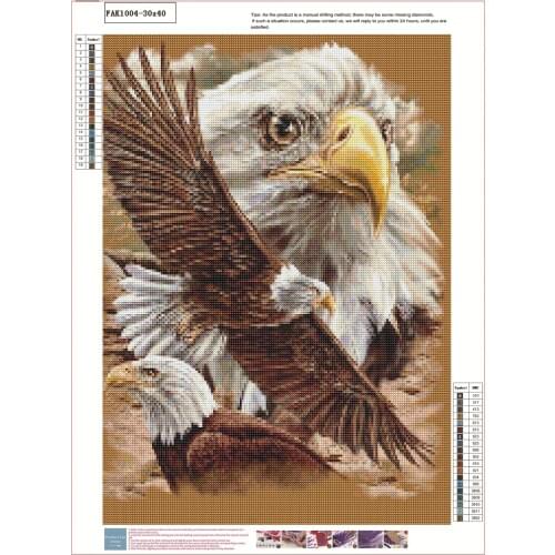 Eagle 5D Diamond Painting Cartoon Characters Round Diamond Embroidery Picture full Rhinestone Home Decor Without Frame