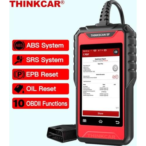 Thinkcar SF100 OBD2 Code Reader Professional ABS System SRS Airbag Oil Reset EPB OBD 2 Automotive Diagnostic Scanner Free Update