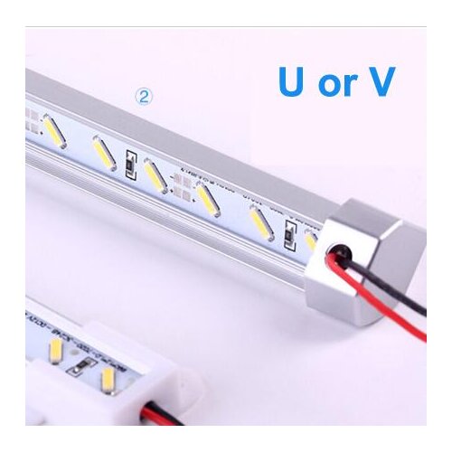 Ultra Bright 50CM 9W V U-Shape LED Bar Light Rigid Strip 36 SMD 7020 DC 12V For Cabinet Light Bar/Caravan/Boat Wholesale