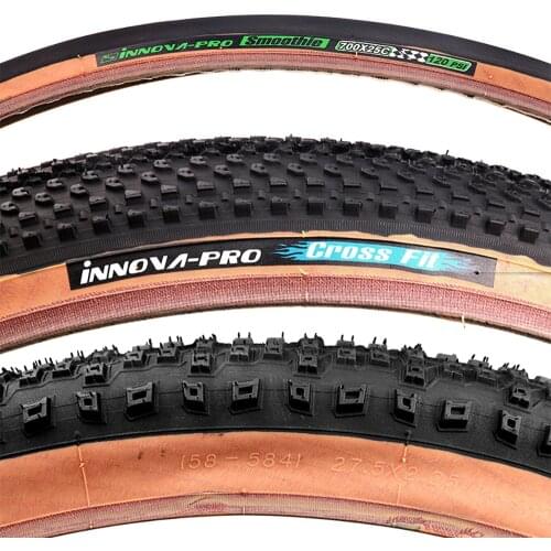 Innova Bicycle Tire 26*2.0 27.5*2.1 60TPI MTB Mountain Bike 27.5*2.25 29*2.1 Road Folding Bike Tyre Yellow Edge Anti Puncture
