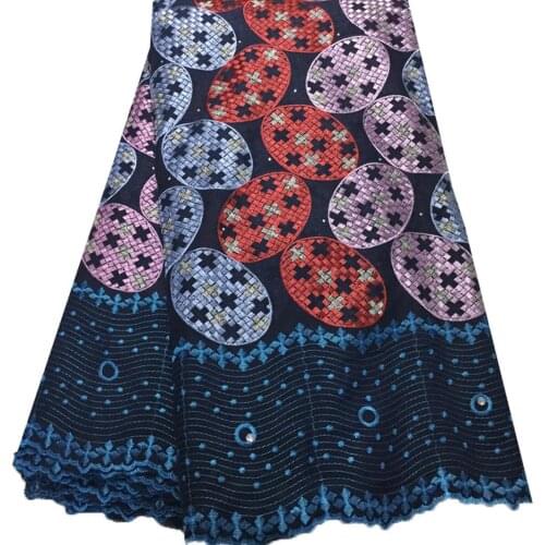 High quality African 100% cotton lace fabric In Switzerland African Dry Lace With Stones for making dress VPL11553