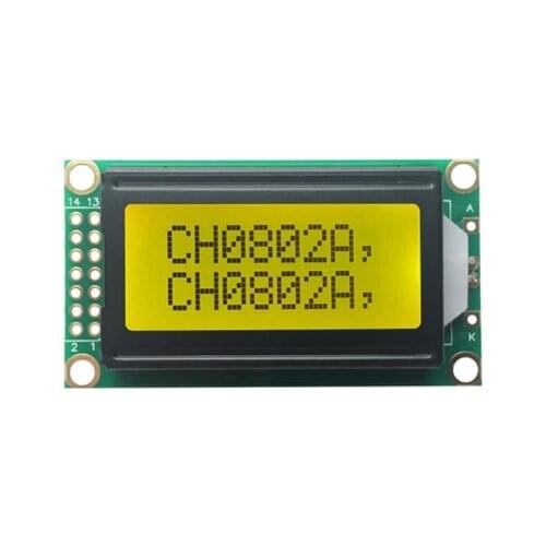 10pcs 8 x 2 LCD Module 0802 Character Display Screen blue/yellow green