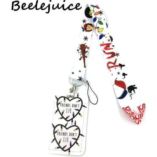 12sets Stranger things Lanyard Badge ID Mobile Phone Rope Key Lanyard Neck Straps Accessories webbings ribbons Decorations Gifts