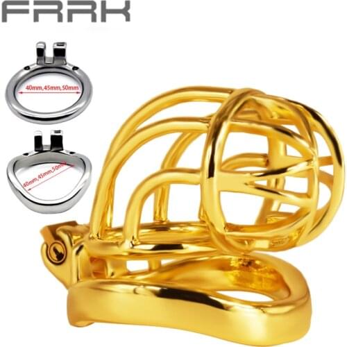 2021 New Metal Ring Penis Chastity Device For Men Penis Ring Vent Hole Cock Cage Sex Toys Penis Lock Cock Ring Chastity Belt