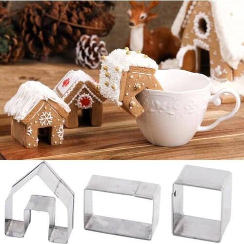 3Pcs Cake Mould Three Types Anti-sticking Stainless Steel Cookie Baking Tool for DIY Kitchen Accessories Tools Bakeware