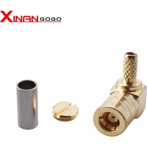 5pcs RF Coxail Connecotor SMB Female Right angle crimp for RG316 RG174 LMR100 Cable