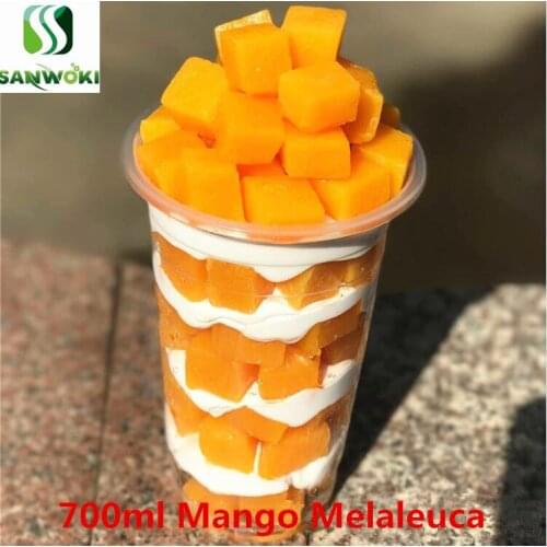 700ml/1000ml Simulation fruit melaleuca cup model mixed fruits artificial ice cream display mango sundae sample ice cream props