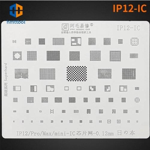AMAOE BGA Reballing Stencil Kit Solder For 12 Pro Max Mini IC Chip Multifunctional High Quality Tin Plant Net