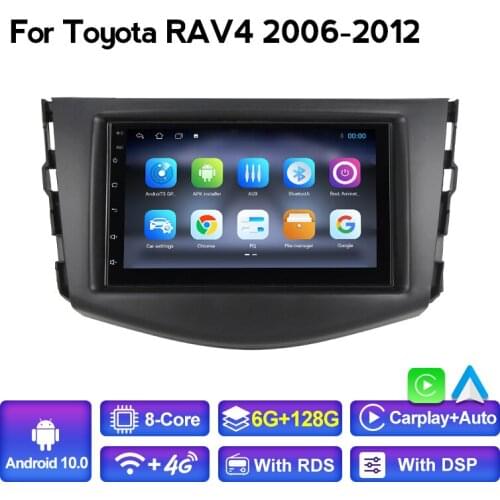 7 inch Car Multimedia Player Android 10 4G LTE WIFI GPS Navigation For Toyota RAV4 RAV 4 2006-2012 Car Radio 6G+128G NO dvd