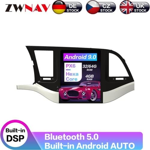 Android 9.0 PX6 4GB Car GPS Navigation Multimedia Player For Hyundai ELANTRA 2016+ Auto Radio Stereo Headunit Tape Recorder DSP