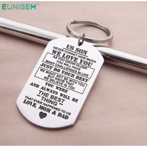 Keychain Gift for Men Teen Boys Son From Dad Mom Mother Father Birthday Chrismas Graduation Back To Shool Keyring Gift