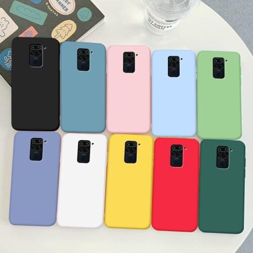For Xiaomi Redmi 10X 4G Case Soft TPU Silicone Case Macaron Colors Candy Black Simple Phone Back Cover