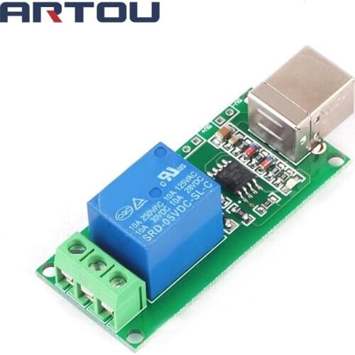 DC 5V USB Relay 1 Channel Programmable Computer Control for Smart Home Controller Relay Module Board