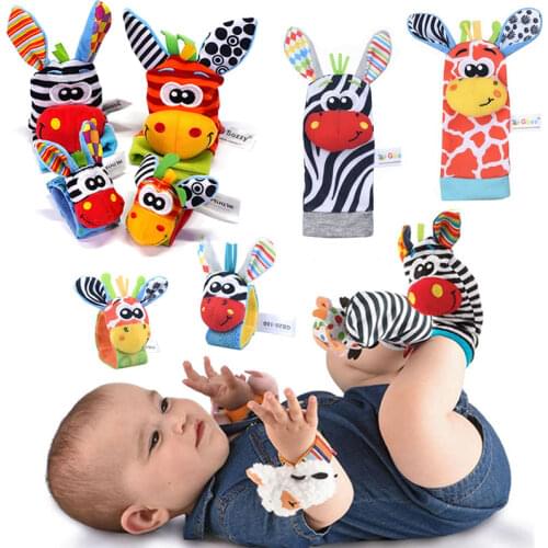 Make Sound Baby Rattle Stuffed Animal Rattle Socks Baby Wrist Rattle Toys For Infant New born Baby Sensory Baby Toys 0 12 Months