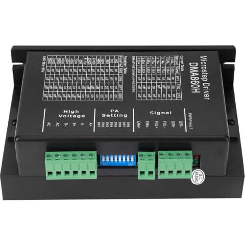 Stepper Motor Driver CNC Digital 32 Bit Ultra Low Noise DMA860H 2.4-7.2A 18-80V AC